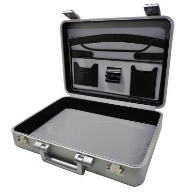 China Quality Aluminum Aluminum Hard Briefcase Organizer Laptop Briefcase Business Carrying Carry Case with Compartment for sale