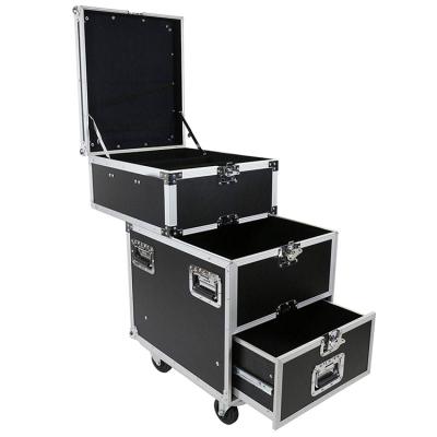 China Heavy Duty With Tour OEM Design OEM Production Flightcase Sliding Drawer Cable Universal Equipment Storarge Utility Case for sale