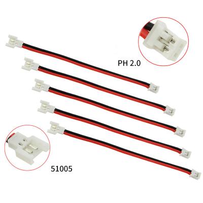 China Electronic molex connector 51005 to male 22awg plug 20kv silicone wire 20kv female high voltage custom for sale