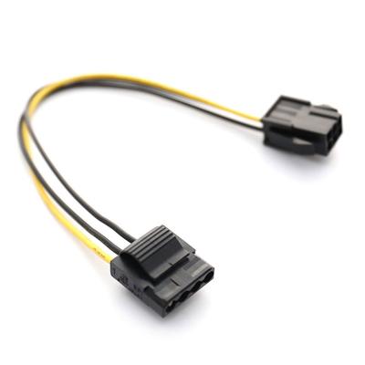 China Electronic Molex 4pin to 6 Pin Graphics Video Card Converter Power Adapter PCI-Express Cable for sale