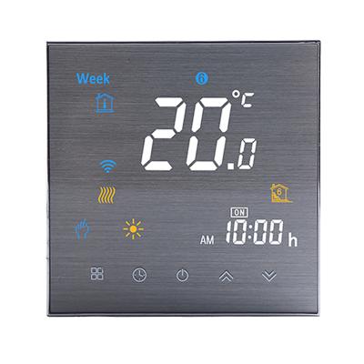 China Modern Smart Thermostat Electric Floor Heating Tuya WiFi Smart Temperature Controller Brushed Large Screen for sale