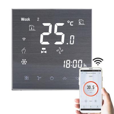 China Modern Central Fan Coil Thermoregulator Room Thermostat New Arrival Air Conditioning Wifi Smart Touch Screen For HVAC for sale