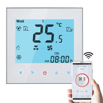 China 24V 220V Modern Room Programmable Thermostat For HVAC System Air Conditioner Smart Temperature Controller for sale