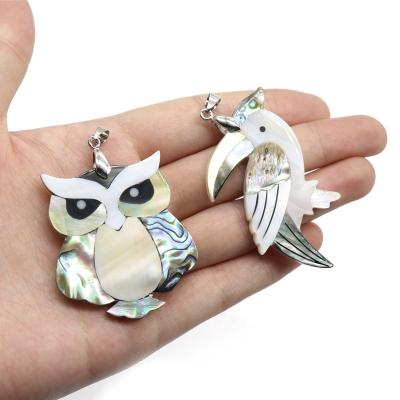 China Abalone Shell White Shell Stitching Animal Pendant Necklace Trendy Animal Pendant Necklace Ready To Ship for sale