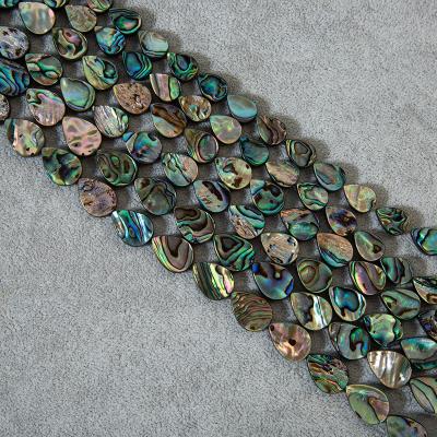 China New Handmade Natural Water Drop Straight Hole Abalone Shell Beads DIY Jewelry Making Accessories Earring Chain Accessories for sale