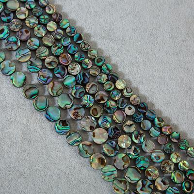 China New Handmade Natural Abalone Round Shell Beads DIY Jewelry Making Accessories Earring Chain Accessories for sale