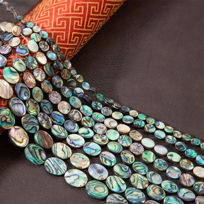 China Handmade Wholesale Natural Oval Bead Abalone Beads String Loose Beads For Jewelry Making Size Can Be Customized for sale