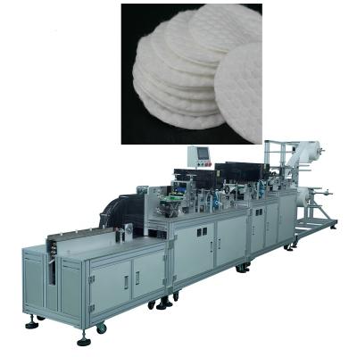 China Disposable Cotton Pad Automatic Cosmetic Makeup Remover Round Cotton Pad Making Machine for sale