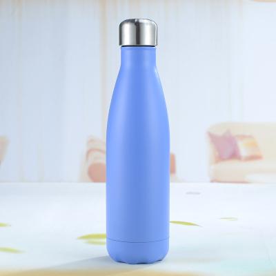 China 500ml Double Wall Empty PORTABLE Custom LOGO Insulated Stainless Steel Cola Shaped Lid Powder Coating Stainless Water Bottle for sale