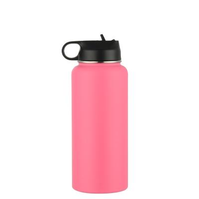 China PORTABLE Wholesale Stainless Steel Wide Double Wall Powder Coated Mouth Vacuum Flask Updraft Insulated Water Bottle Sealed Custom Logo for sale