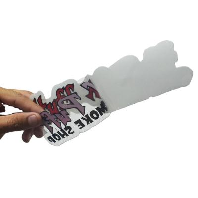 China Custom Waterproof+Eco-friendly Vinyl Sticker Transparent PVC Stickers For Outdoor Use for sale