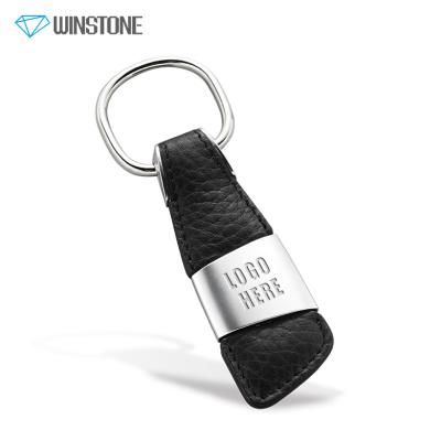 China Automobile Promotional Custom Car Souvenir Gift Dongguan Genuine Leather Key Chain With Removable Spring Hook Ring for sale