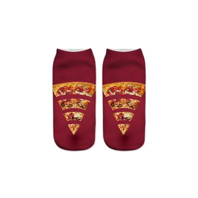 China Wz-52 Digital Printed Breathable 3D Food Pizza Shorts Custom Socks For Women for sale