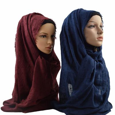 China Wholesale Solid Warm Scarf India Hijab Tank Top Many Colors Kuwaiti Pins Muslim Chiffon Women Women for sale