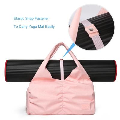 China Wet Dry Leave Pouch With Shoe Compartment Customized Wet Dry Leave Large Tote Bag Gym Bags For Women Yoga Mat Bag for sale