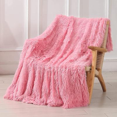 China PORTABLE Soft Lightweight Fuzzy Faux Fur Throw Blanket, Bed Sofa Living Room Throw Blanket Made in China for Winter for sale