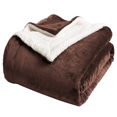 China Cheap Flannel Warm Coral Fleece Blankets Winter Throw Wholesale Cozy PORTABLE Living Room for sale