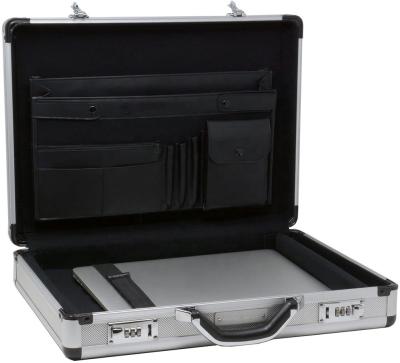 China Aluminum Padded Attaché Case Laptop Briefcase Combo Lock Hard Sided for sale