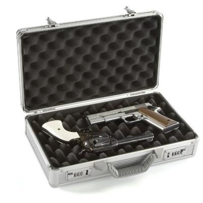 China Pistol Silver Bullet Gun Aluminum Case Storage for sale