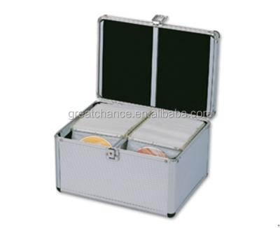 China Round 240 Disc/DVD Aluminum DJ Fight Case CD Storage Box for sale