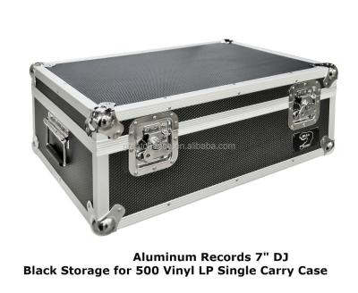 China Hand Carry Case BLACK DJ Storage Aluminum Carry Case Holds 500 Vinyl 7