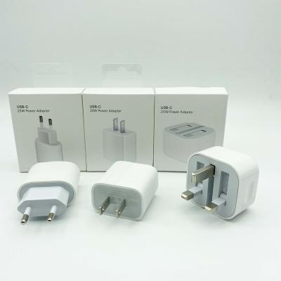 China Power Adapter Mobile Phone US/EU/UK USB-C Power Adapter For Apple 20W PD Charger For IPhone Charger US Plug 20W Type-C Wall Charger For IPhone14 pro 13 max for sale