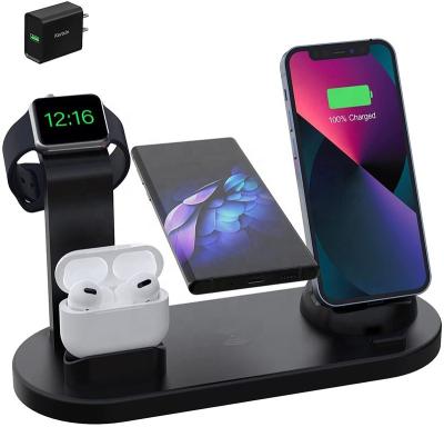 China Portable 15W QI Charger Station Power Wireless Desktop Charging Station 3 in 1 Wireless Phone Charger Radio for iPhone for iwatch for Airpods for sale