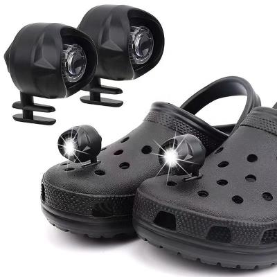 China LED Night Light For Shoes Rechargeable Headlights For Crocs 2Pcs Lights For Shoes Flashlight Attachment For Clog Lights Clip On For Mens Womens Kids Babies for sale