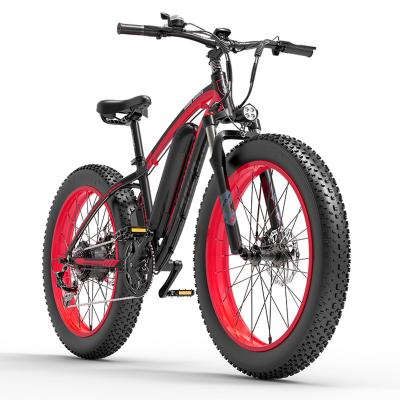 China LANKELEISI XF4000 1000W Aluminum Alloy Fat Tire Electric Bicycle Ebike 26