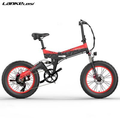 China LANKELEISI X3000PLUS Aluminum Alloy 20 Inch Fat Tire Folding e Bike 1000w Electric Bike 48v 13ah Lithium Battery Electric Bicycle for sale