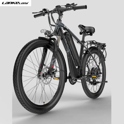 China LANKELEISI T8 Aluminum Alloy Speed ​​Mountain Bike 500w 48V 13ah Lithium Battery Electric Bike 21 e 26 inch Electric Bicycle for sale