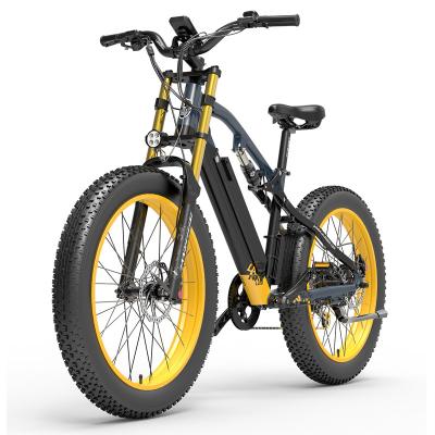 China LANKELEISI RV700 aluminum alloy 26 inch fat tire mountain bike 48v 16ah lithium battery ebike 1000w electric bicycle for sale