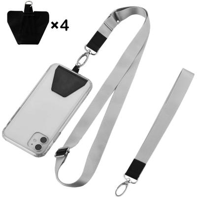 China Fashion Nylon String Lanyard Mobile Phone Rope Anti Lost Straps With Patch For Phone 12 Pro Max Phone Case Lanyard for sale