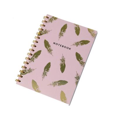 China Notebooks Paper Journaling Custom Printing 2024 Pockets Hardcover Spiral Diary Planner with Elastic Strap for sale