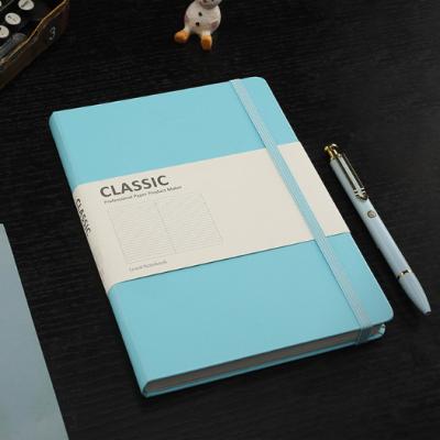 China School Supplies A5 Personal Diary Planner Journal Diary PU Paper Enrollment Notebooks Leather Cover Notebook with Elastic Band for sale