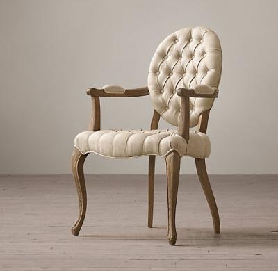 China Tufted Ronde Wapenstof Behandelde Leer het Dineren Stoel, Elegante/Gestreepte Druk het Dineren Stoelen Te koop