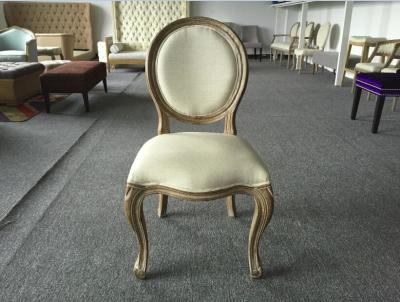 China Tela clásica del roble que cena la silla lateral tapizada vintage francés de la tela de las sillas en venta