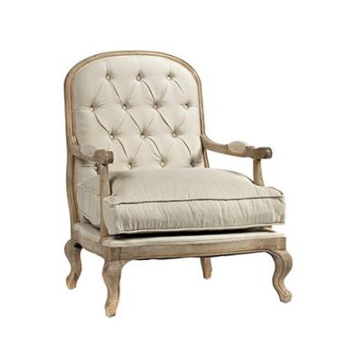 China French Classic Antiqued accent chair french provincial wooden living room chair à venda