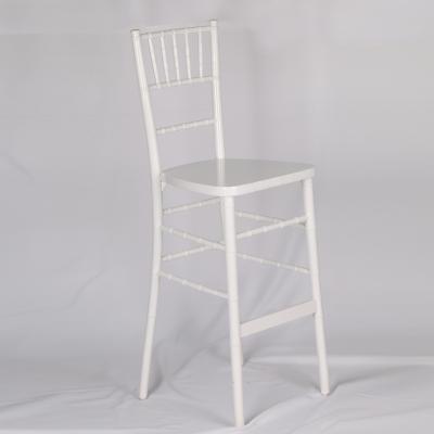 China Moderne Weißfarbe Holzstuhlhochzeitsereignisstuhl Chiavari Barstool zu verkaufen