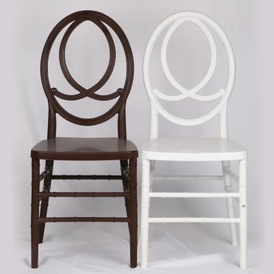 China Wedding Event Stackable Metal Wood Dining Chairs White Phoenix Chair for sale