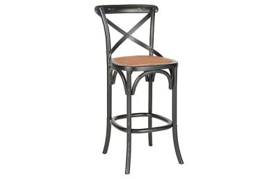 Chine Dos en bois antique Barstool 51*56*119cm de la chaise X de dos de croix d'événement de mariage à vendre