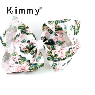 China Polyester Grosgrain Extra Large Custom Printed Printing Grosgrain Boutique Style Hairbow for sale