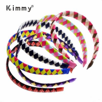 China Custom Wholesale Ribbon Color Woven Polyester Grosgrain Ribbon Headband for sale