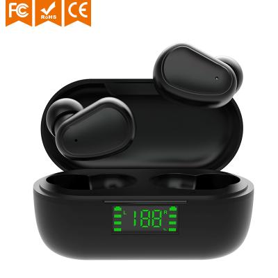 China New Arrival In-ear Bluetooth 5.0 One Button Control Led Display In-ear Wireless Earphone for sale