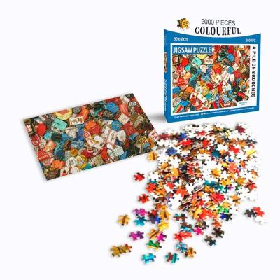 China Cartoon Toy Abstract a3 cardboard custom game jigsaw paper puzzle for adult with box for sale