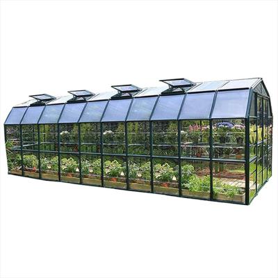 China Factory Price Easily Assembled High Quality Aluminum Polycarbonate Type Green House Or Garden Greenhouse Glass for sale