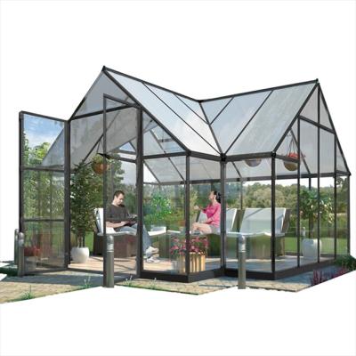 China Manufacturer Customized Winter Fruit and Vegetable Easily Assembled Insulation Sunscreen Glass Greenhouse for sale