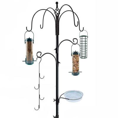 China Non-automatic Feeder Squirrel Proof Outdoor Garden Bird Tube Metal Bird Hanging Feeder For Seeds for sale