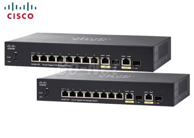 China POE Managed Cisco Layer 3 Gigabit Switch 10 Port SG350-10P-K9-CN 2 Combo Mini GBIC Ports for sale