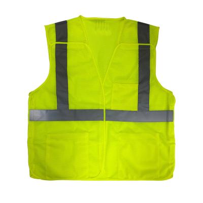 China Quick Delivery Reflective Polyester Mesh Foam Reflective Vis Vest Reflective Safety Construction Geologist Hi 5 Point Breakaway for sale